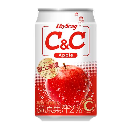 【即期優惠】(原價$480)【黑松】CC氣泡飲蘋果口味CAN330ml*24入/箱