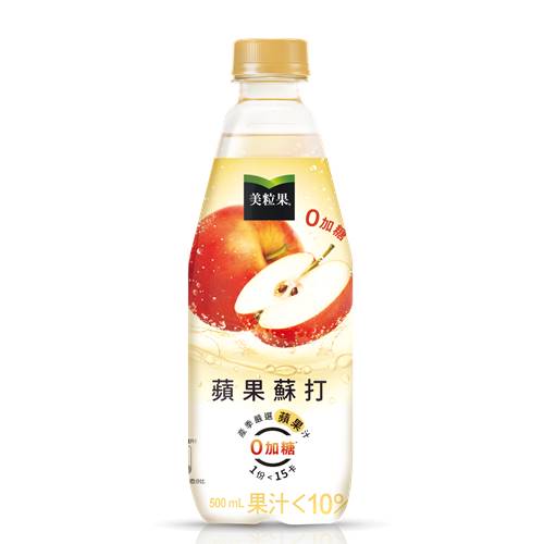 【美粒果】零加糖蘋果蘇打500ml *24入/箱