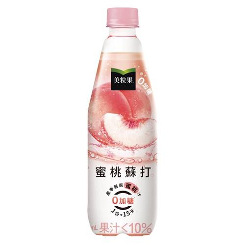 【美粒果】零加糖蜜桃蘇打500ml*24入/箱